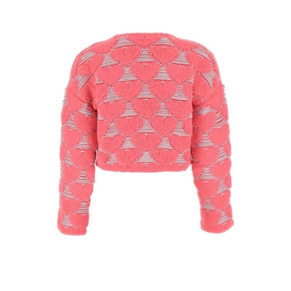 MARCO RAMBALDI Embroidered Acrylic Blend Sweater Hearts - Picture 2 of 7